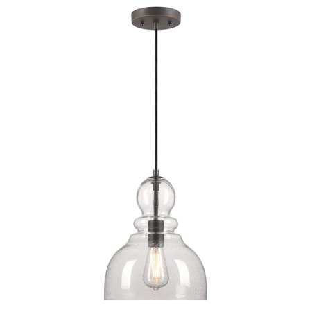 WESTINGHOUSE Pendant 60W Fiona, Black-Bronze High-Lights Clear Seeded Glass 6129900